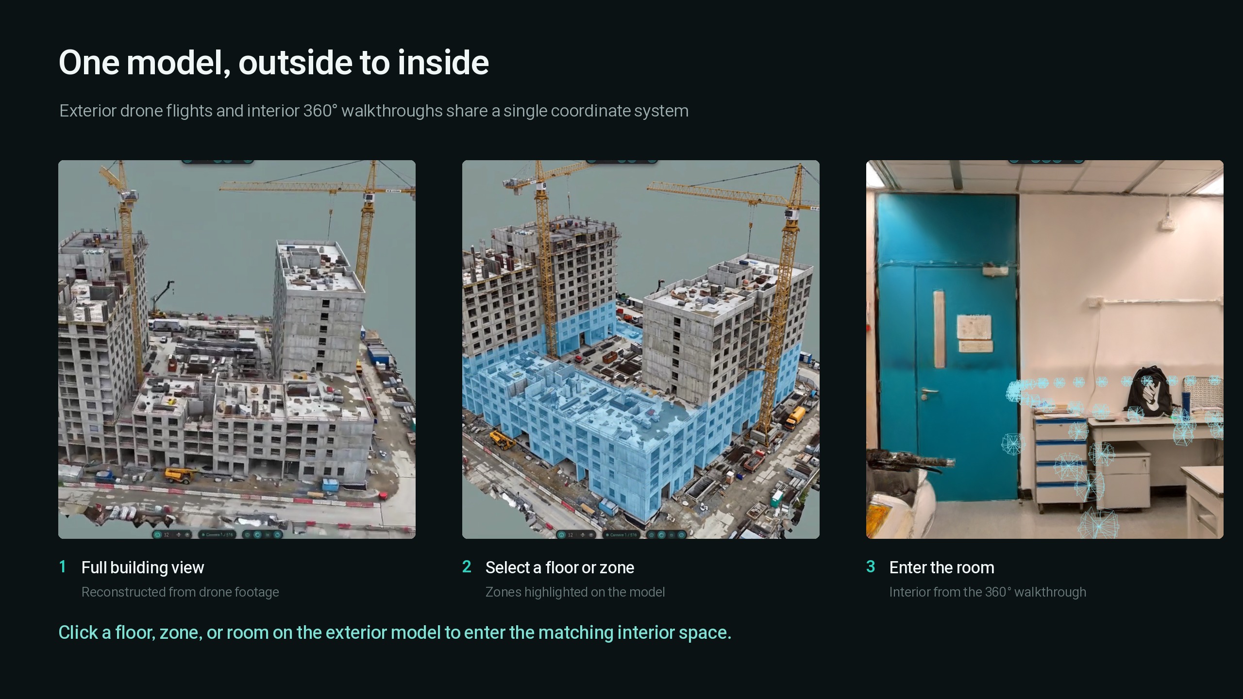 Footage in, a connected 3D model out